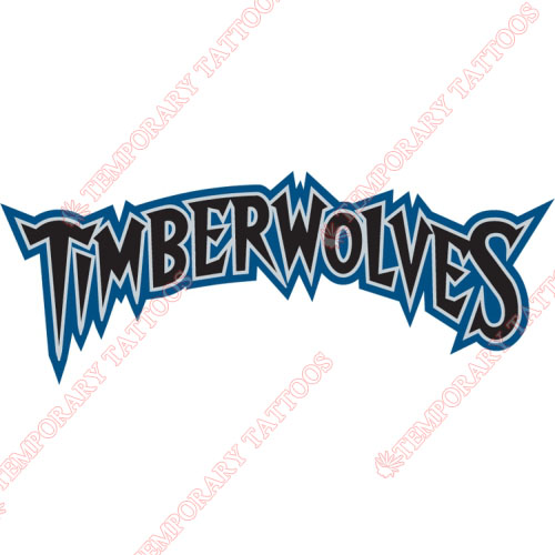 Minnesota Timberwolves Customize Temporary Tattoos Stickers NO.1089